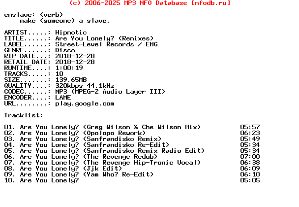 Hipnotic-Are_You_Lonely_(REMIXES)-WEB-2018