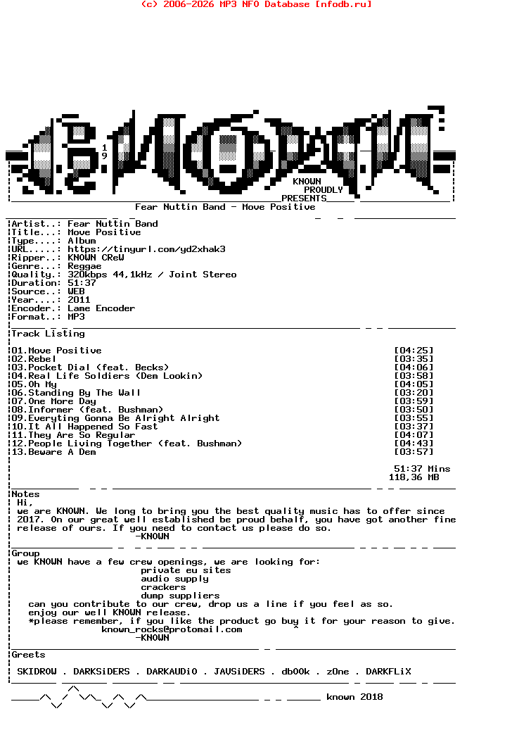 Fear_Nuttin_Band_-_Move_Positive-WEB-2011