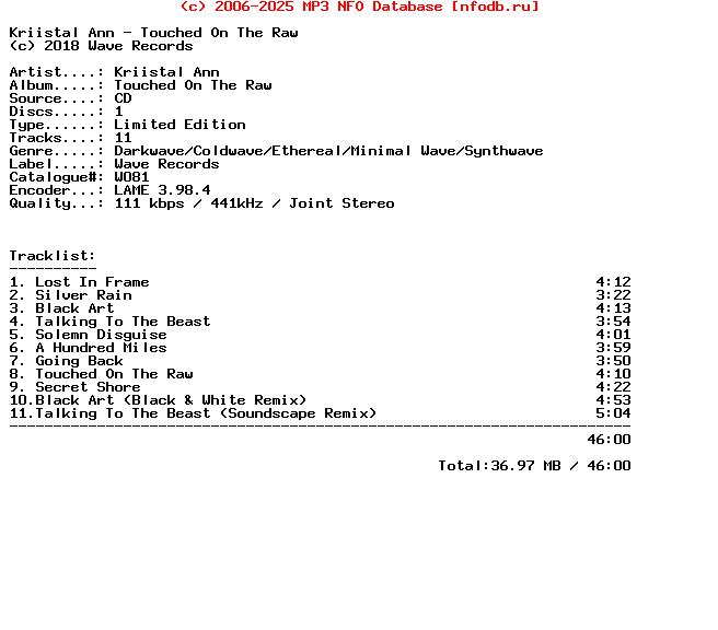 Kriistal_Ann-Touched_On_The_Raw-Limited_Edition-CD-2018