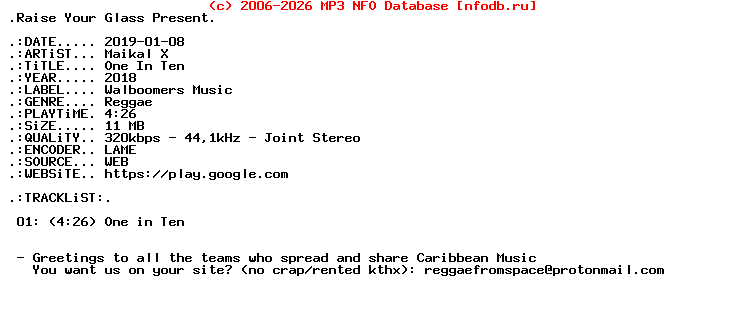 Maikal_X-One_In_Ten-Single-WEB-2018