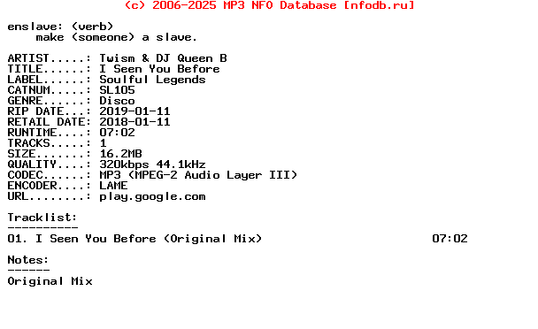 Twism_And_Dj_Queen_B-I_Seen_You_Before-(SL105)-WEB-2018