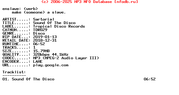 Sartorial-Sound_Of_The_Disco-(TDR029)-WEB-2018