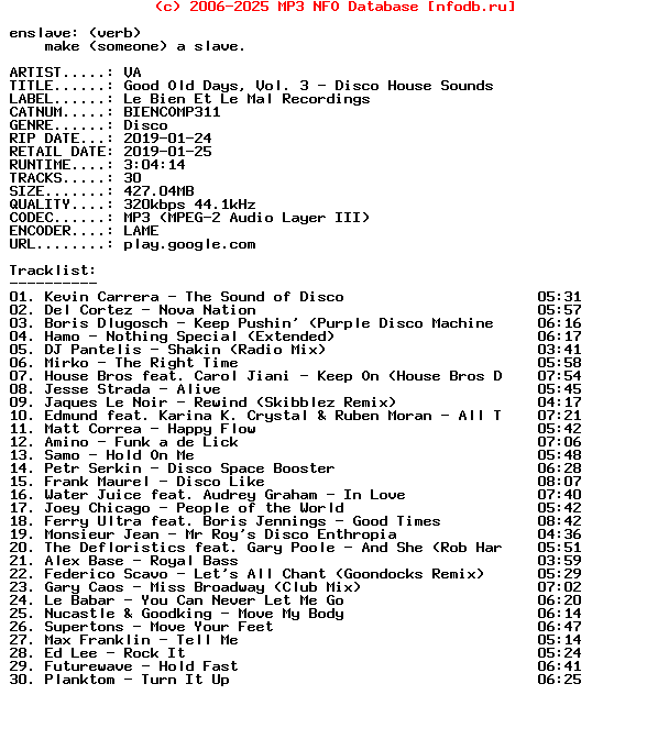 VA-Good_Old_Days_Vol_3_-_Disco_House_Sounds-(BIENCOMP311)-WEB-2019