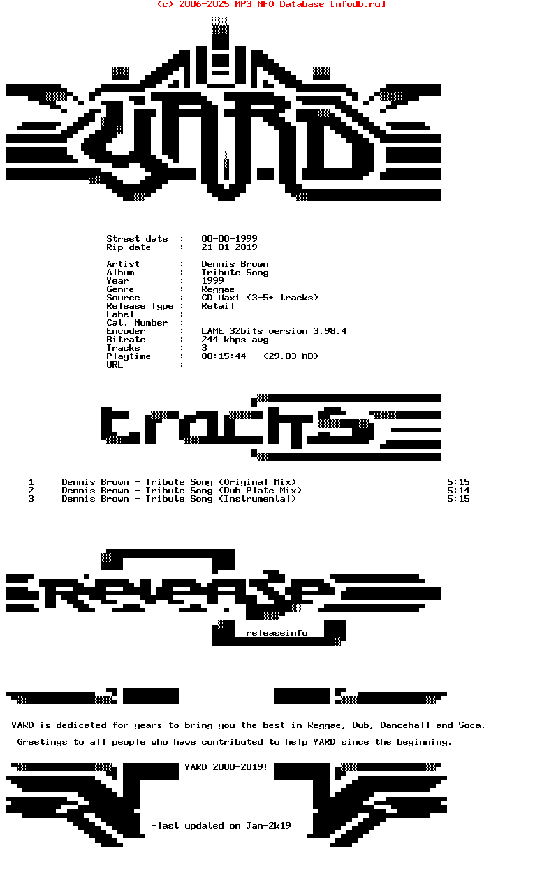 Dennis_Brown-Tribute_Song-CDM-1999-YARD