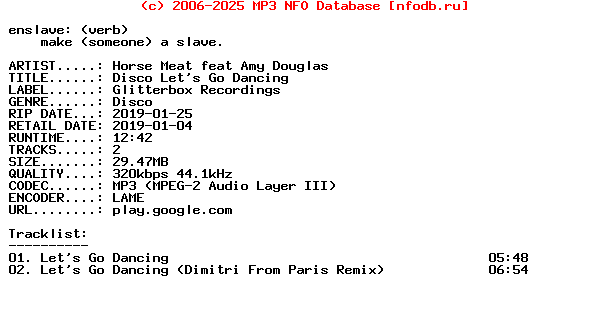 Horse_Meat_Feat_Amy_Douglas-Disco_Lets_Go_Dancing-WEB-2019