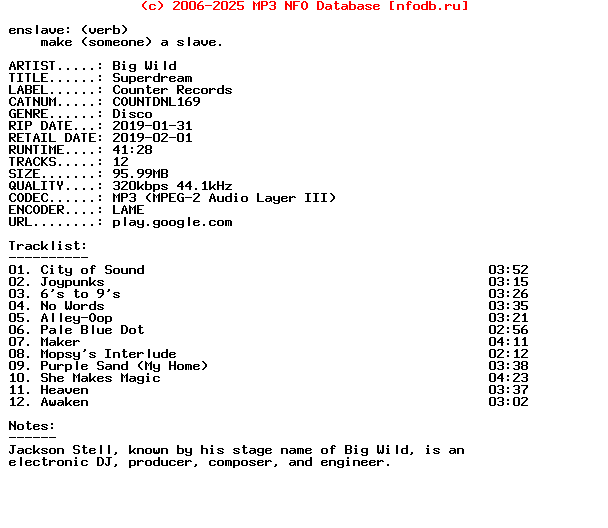 Big_Wild-Superdream-(COUNTDNL169)-WEB-2019