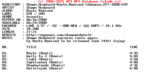 Shawn_Mcdonald-Roots_Remixed-(ADVANCE_EP)-2008-EXP