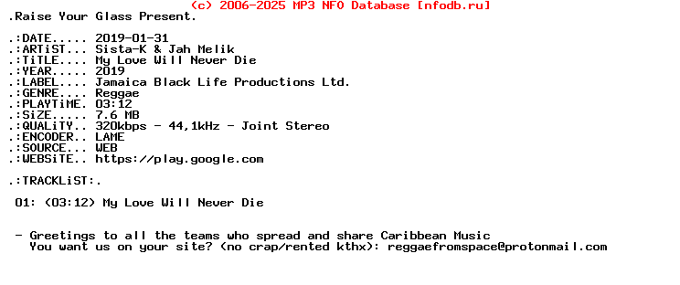 Sista-K_And_Jah_Melik-My_Love_Will_Never_Die-Single-WEB-2019