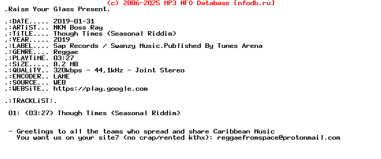 Nkn_Boss_Ray-Though_Times_(SEASONAL_RIDDIM)-Single-WEB-2019