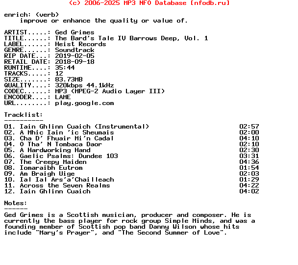 Ged_Grimes-The_Bards_Tale_Iv_Barrows_Deep_Vol._1-Ost-WEB-2018