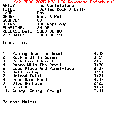 The_Camtwisters-Outlaw_Rock-A-Billy-2008