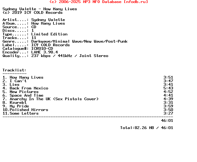 Sydney_Valette-How_Many_Lives-Limited_Edition-CD-2019