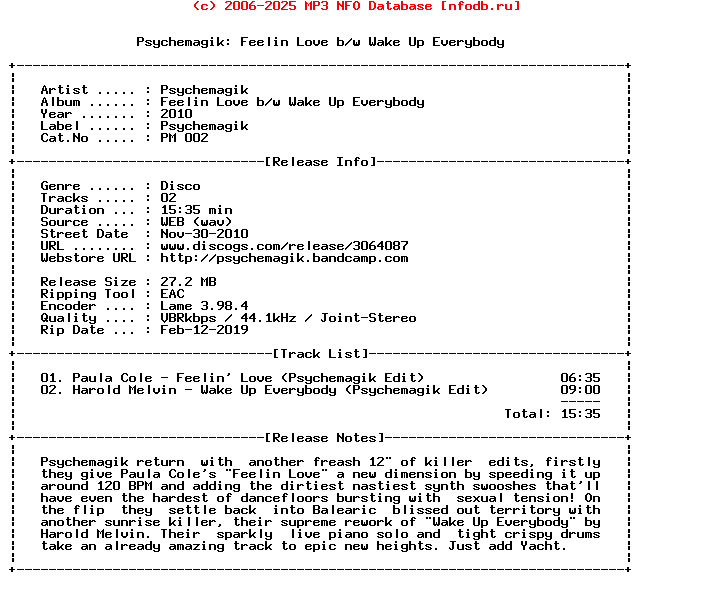 Psychemagik-Feelin_Love_Bw_Wake_Up_Everybody-(PM002)-WEB-2010