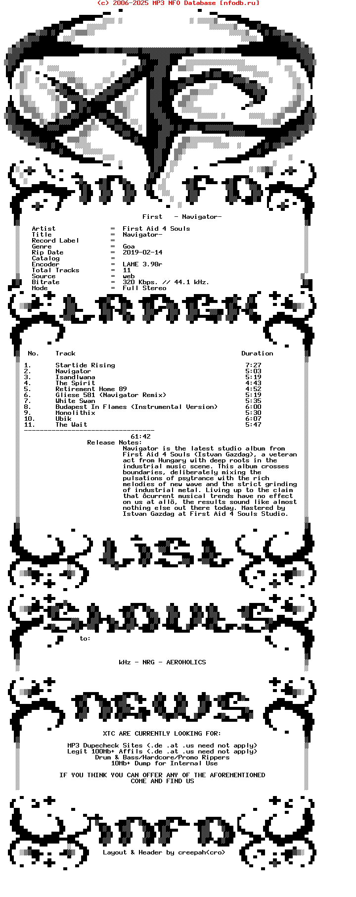 First_Aid_4_Souls-Navigator-2013-XTC