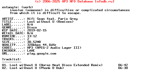 Hifi_Sean_Feat._Paris_Grey-Lost_Without_U_(REMIXES)-WEB-2018
