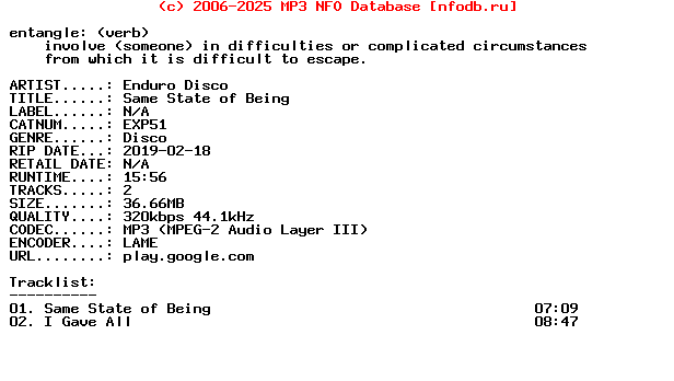 Enduro_Disco-Same_State_Of_Being-(EXP51)-WEB-2019
