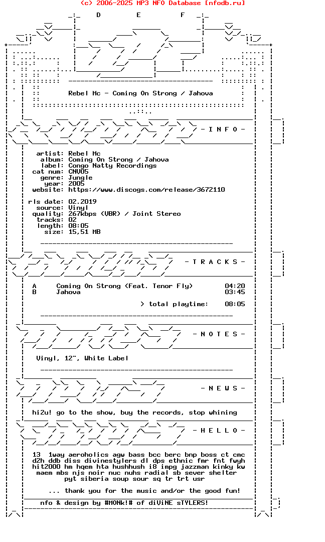 Rebel_Mc-Coming_On_Strong__Jahova-(CNV05)-Vinyl-2005