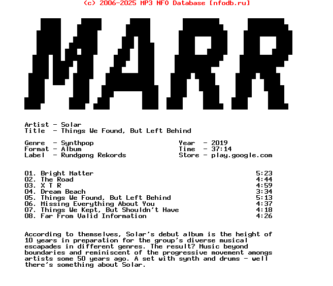Solar-Things_We_Found_But_Left_Behind-WEB-2019-Marr