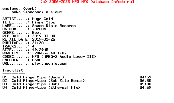 Hugo_Cold-Fingertips-EP-(7DR004)-WEB-2019