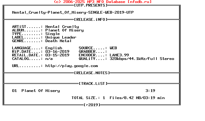 Mental_Cruelty-Planet_Of_Misery-Single-WEB-2019-UTP