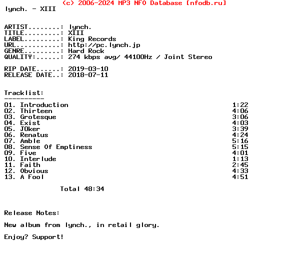 Lynch.-Xiii-JP-(RETAIL)-2018