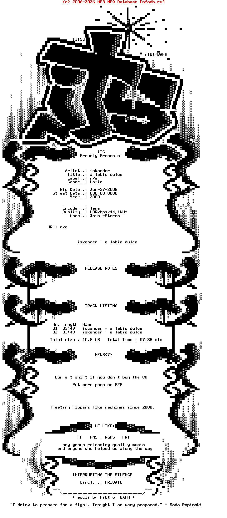 Iskander-A_Labio_Dulce-(PROMO_CDS)-SP-2008-ITS