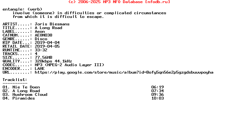 Joris_Biesmans-A_Long_Road-(AEON038)-EP-WEB-2019