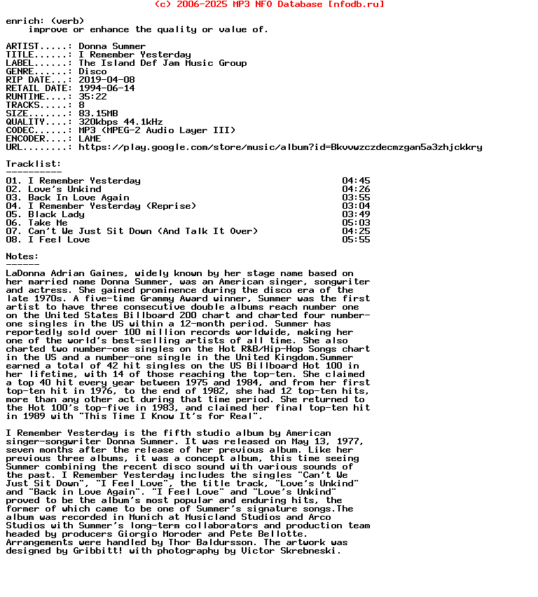 Donna_Summer-I_Remember_Yesterday-WEB-1977