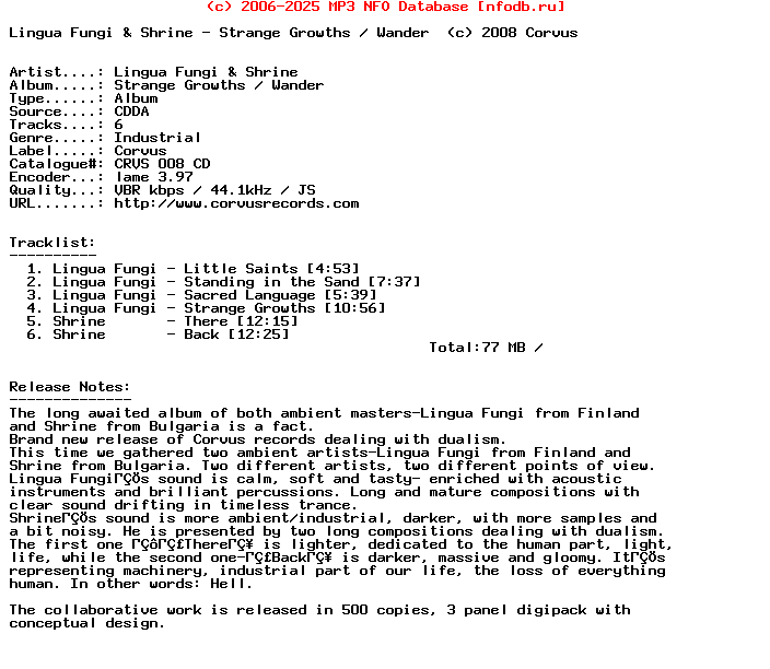 Lingua_Fungi-Shrine--Strange_Growths-Wander-2008
