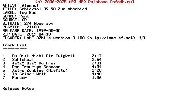 Atemnot-Schicksal_89-98_Zum_Abschied-DE-1999