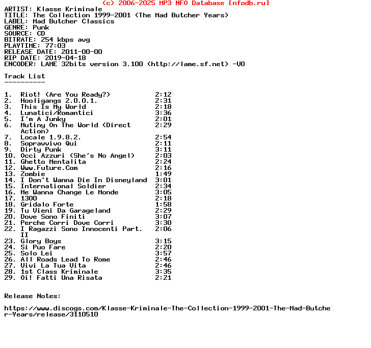 Klasse_Kriminale-The_Collection_1999-2001_(THE_MAD_BUTCHER_YEARS)-IT-2011
