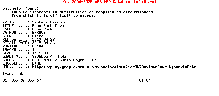 Smoke_And_Mirrors-Echo_Park_Five-(EPR005)-Single-WEB-2019