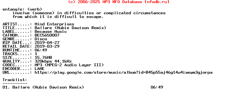 Mind_Enterprises-Ballare_(HUBIE_DAVISON_REMIX)-(BEC5650007)-Single-WEB-2019