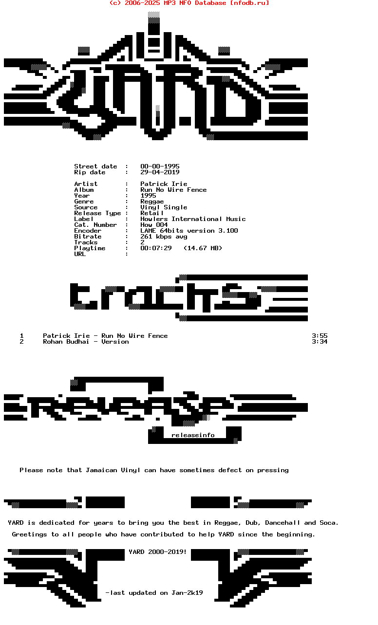 Patrick_Irie-Run_No_Wire_Fence-(HOW_004)-VLS-1995-YARD