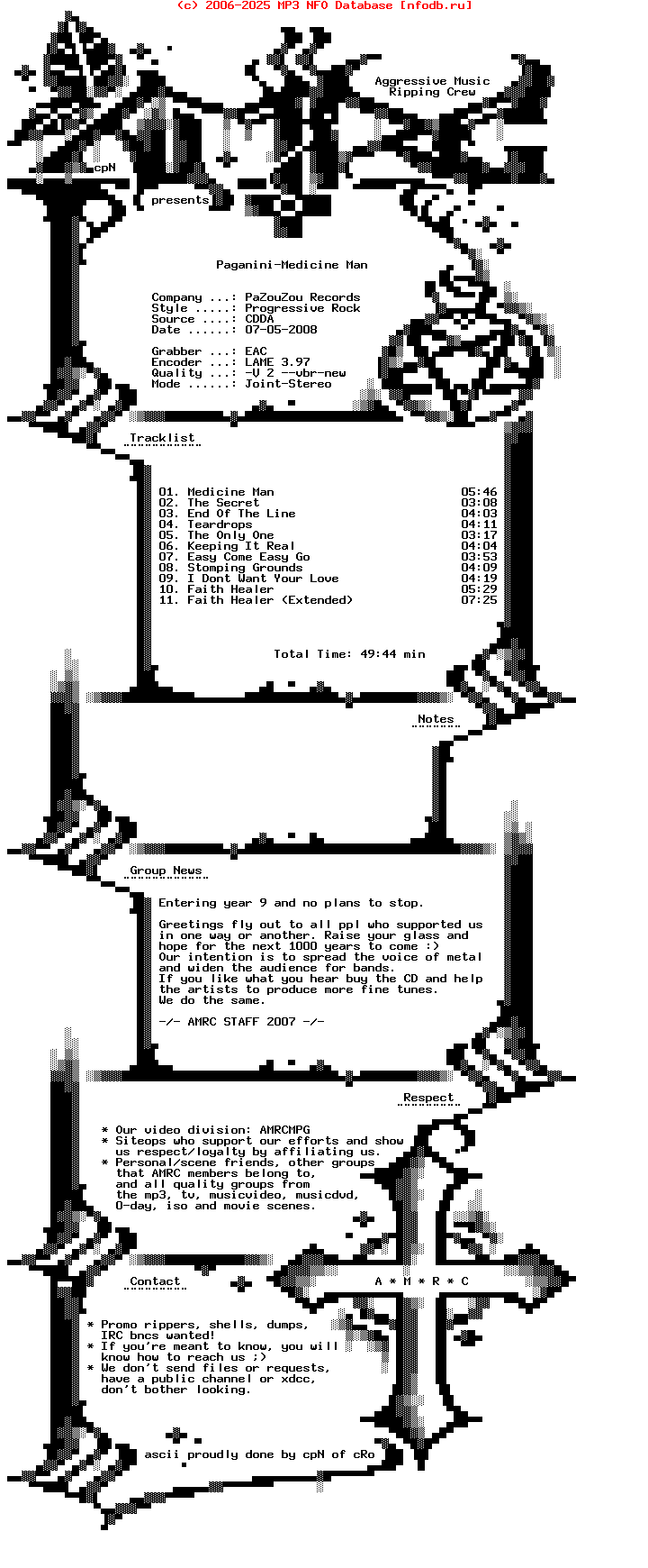 Paganini-Medicine_Man-Advance_Retail-2008-AMRC
