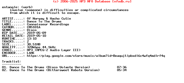 Of_Norway_And_Macho_Cutie-Dance_To_The_Drums-(CNS101A)-WEB-2019