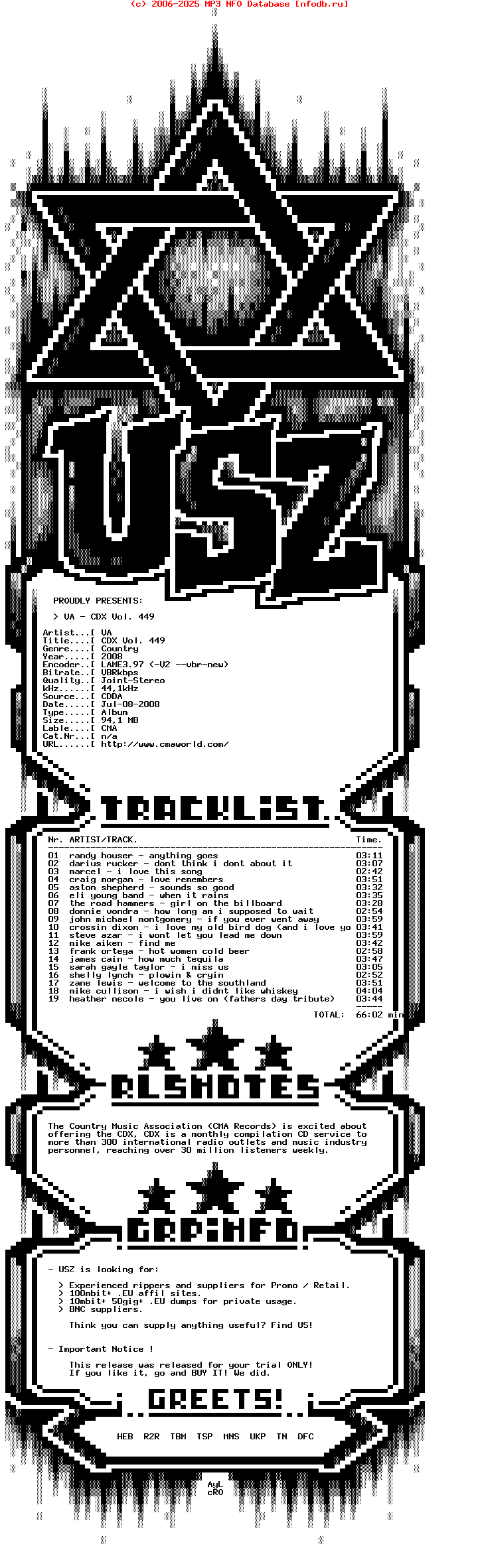 VA_-_Cdx_Vol._449-Promo_CD-2008-USZ