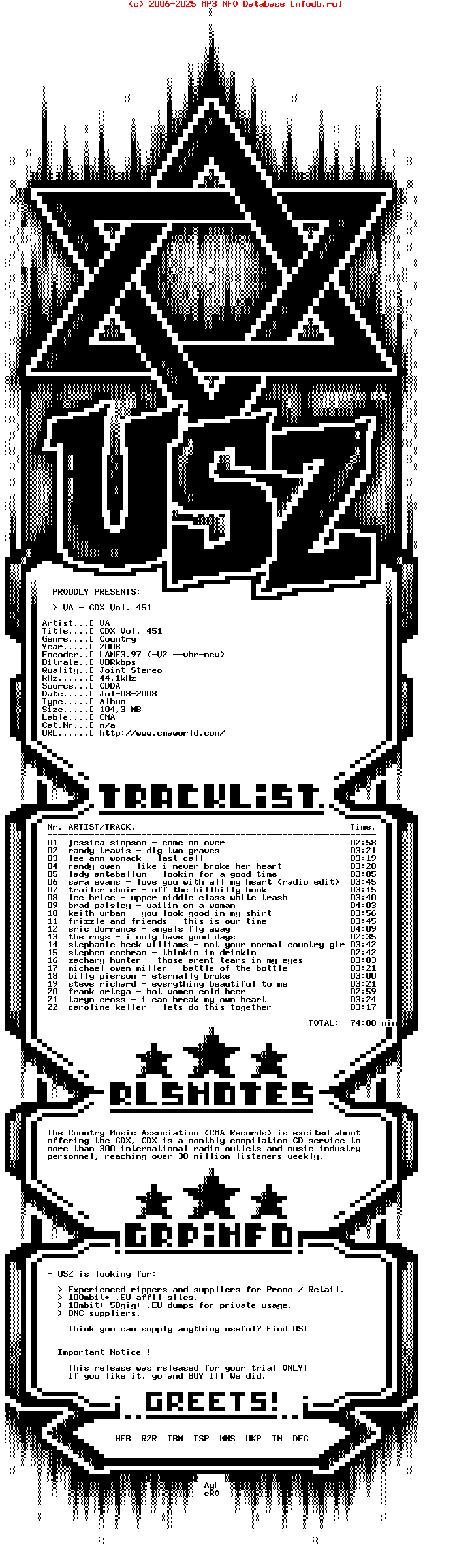 VA_-_Cdx_Vol._451-Promo_CD-2008-USZ