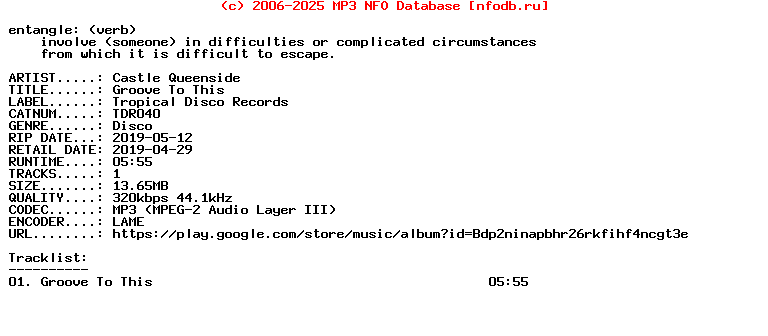 Castle_Queenside-Groove_To_This-(TDR040)-Single-WEB-2019