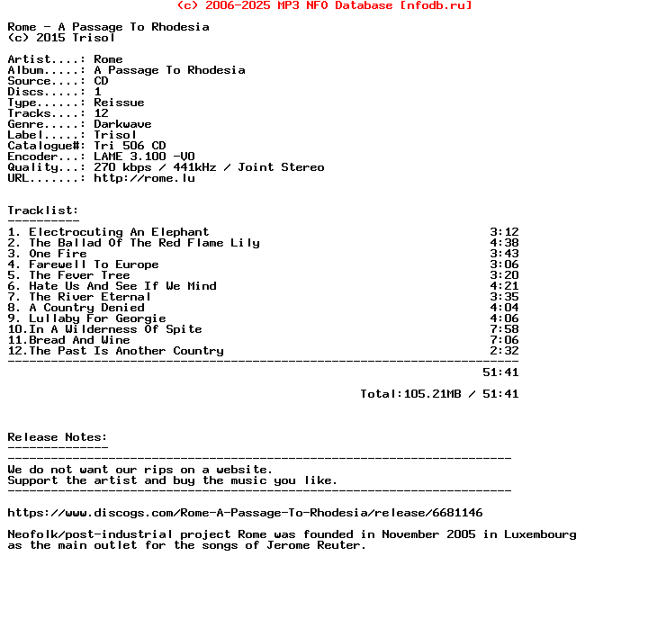 Rome-A_Passage_To_Rhodesia-Reissue-CD-2015