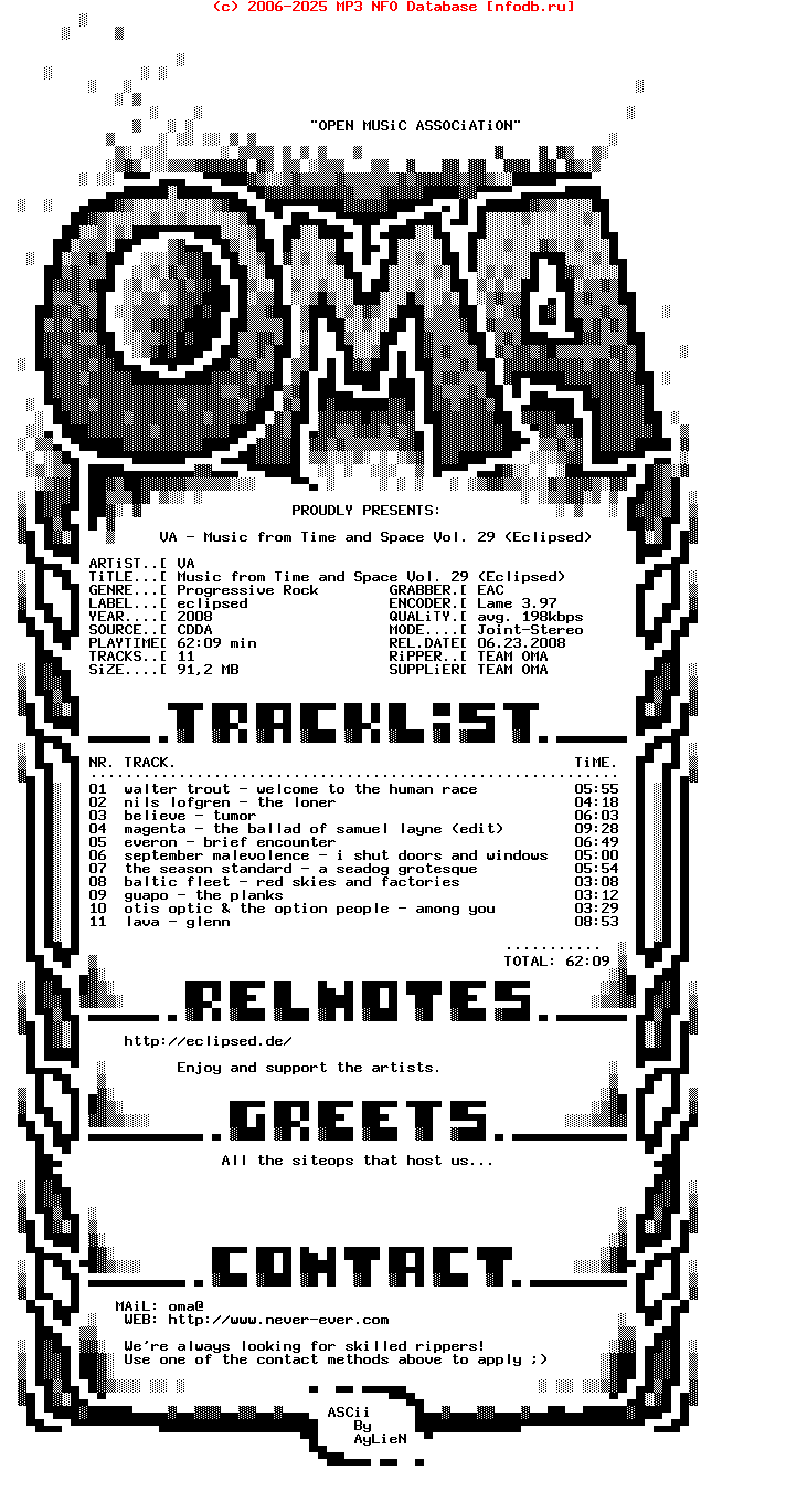 VA--Music_From_Time_And_Space_Vol._29_(ECLIPSED)-MAG-2008-OMA