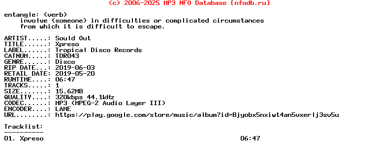 Sould_Out-Xpreso-(TDR043)-Single-WEB-2019