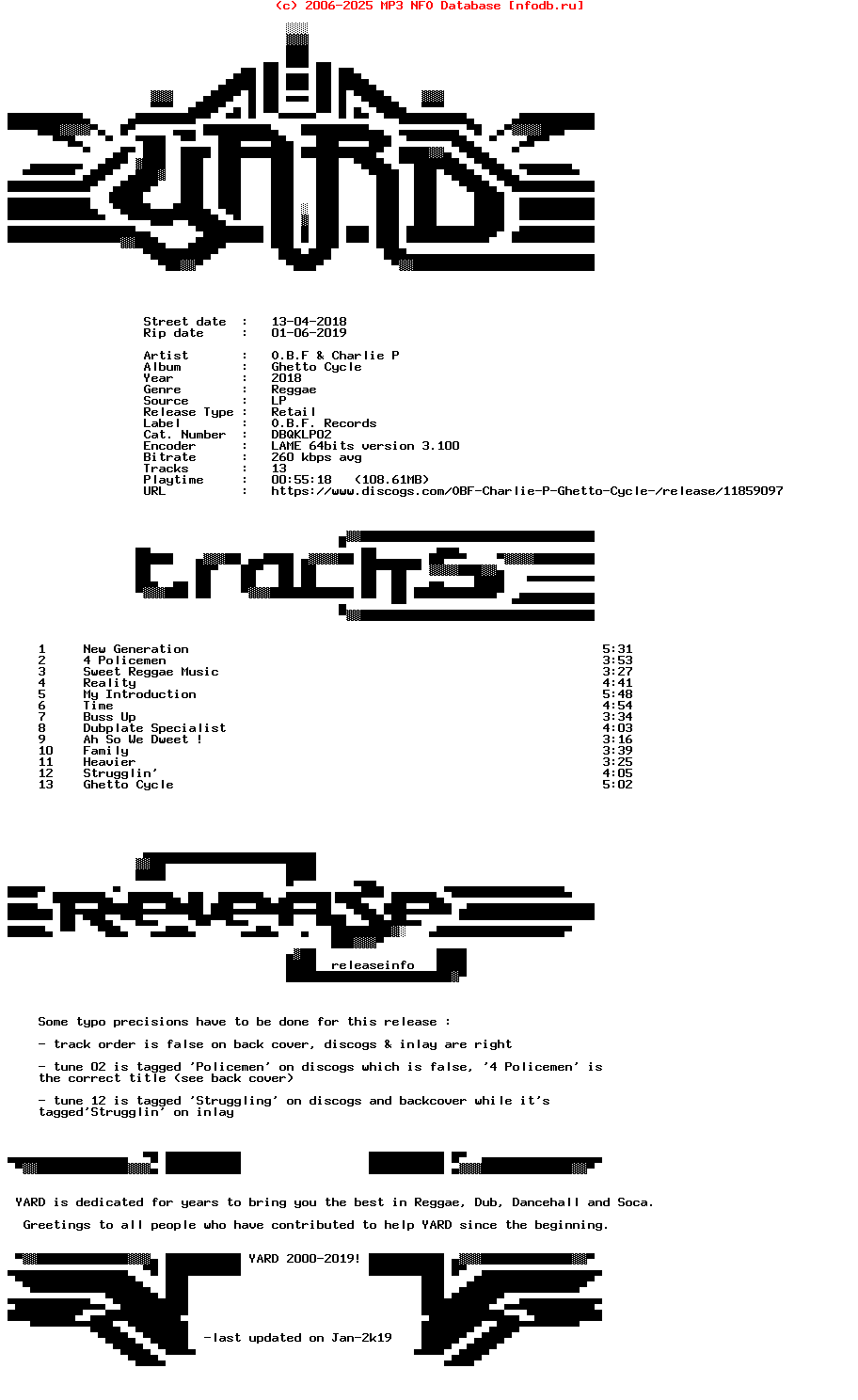 O.B.F_And_Charlie_P-Ghetto_Cycle-(DBQKLP02)-2Lp-2018-YARD