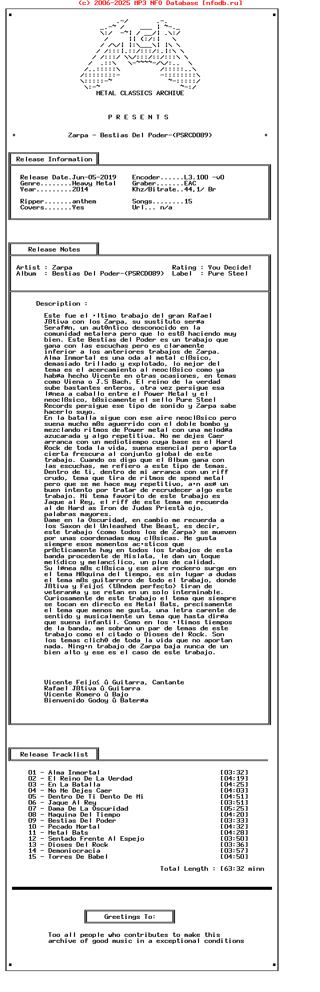 Zarpa_-_Bestias_Del_Poder-(PSRCD089)-ES-2014-Mca