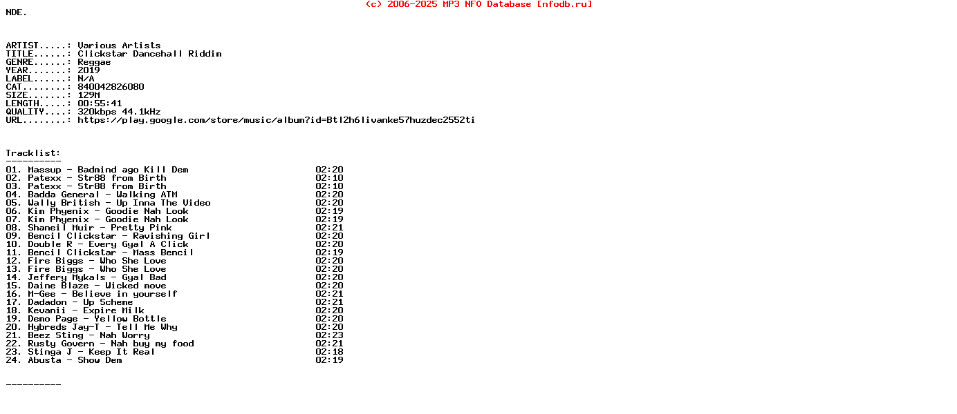 VA-Clickstar_Dancehall_Riddim-(840042826080)-WEB-2019