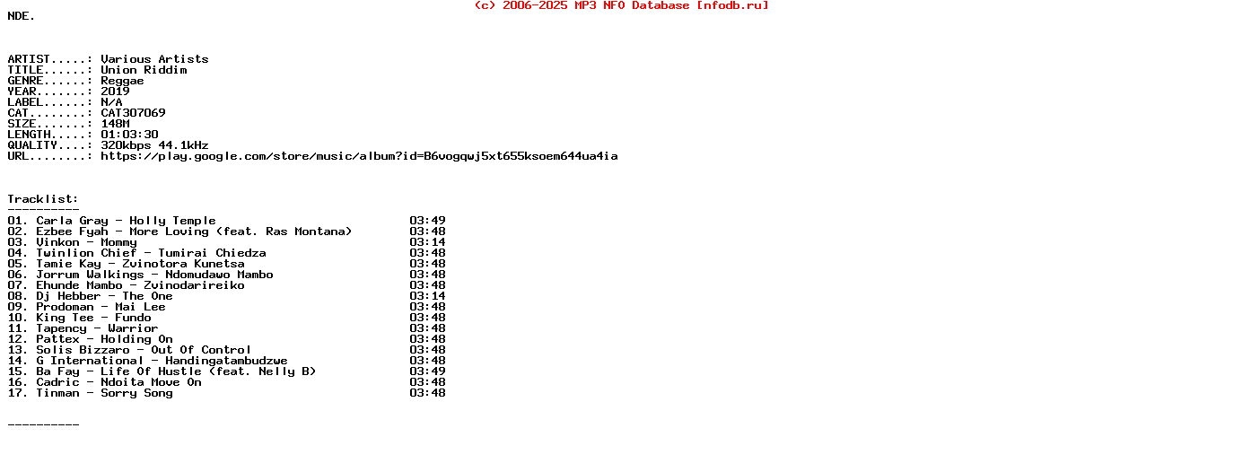 VA-Union_Riddim-(CAT307069)-WEB-2019