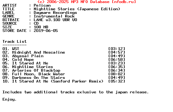 Pelican-Nighttime_Stories-(JAPANESE_EDITION)-2019