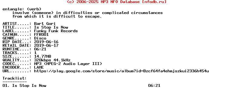 Bart_Gori-Is_Stop_Is_Now-(FFR001)-Single-WEB-2019
