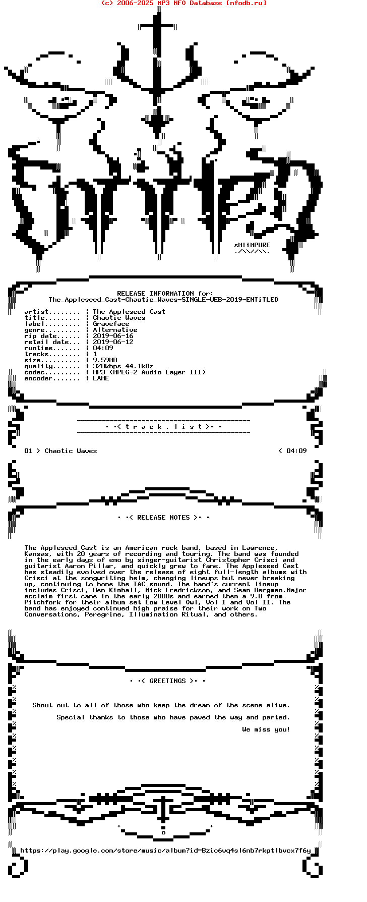 The_Appleseed_Cast-Chaotic_Waves-Single-WEB-2019