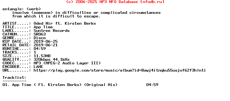 Oded_Nir_Ft._Kirsten_Berkx-App_Time-(SR063)-Single-WEB-2019
